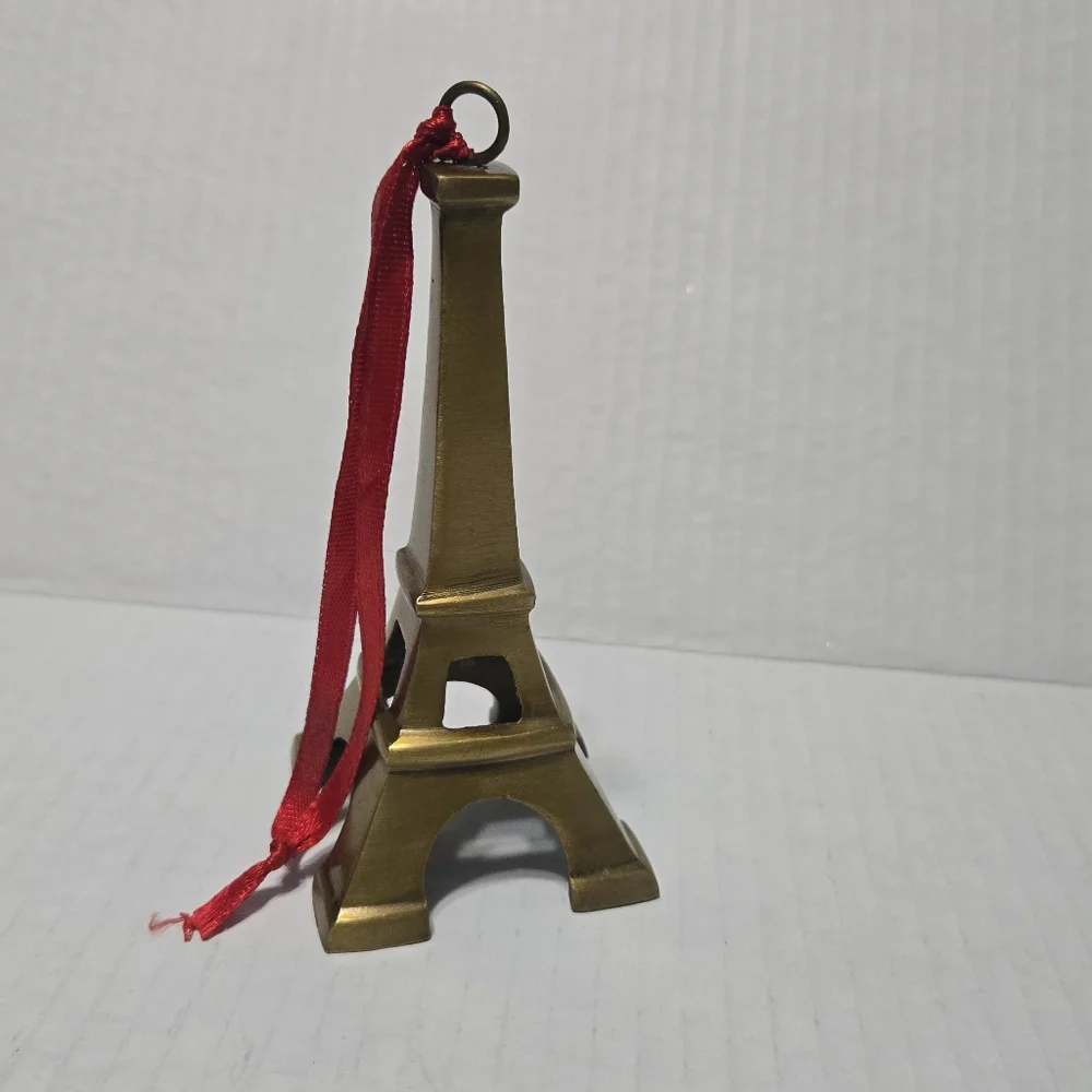 Brass Eiffel Tower Christmas Ornament Paris FR